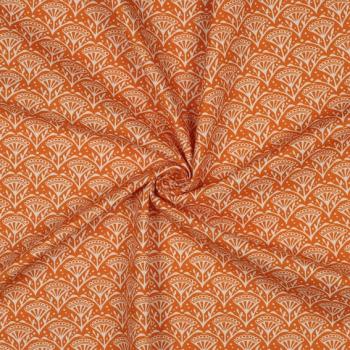 Preview: Canvas Baumwolle - Orange Flowers | Meterware